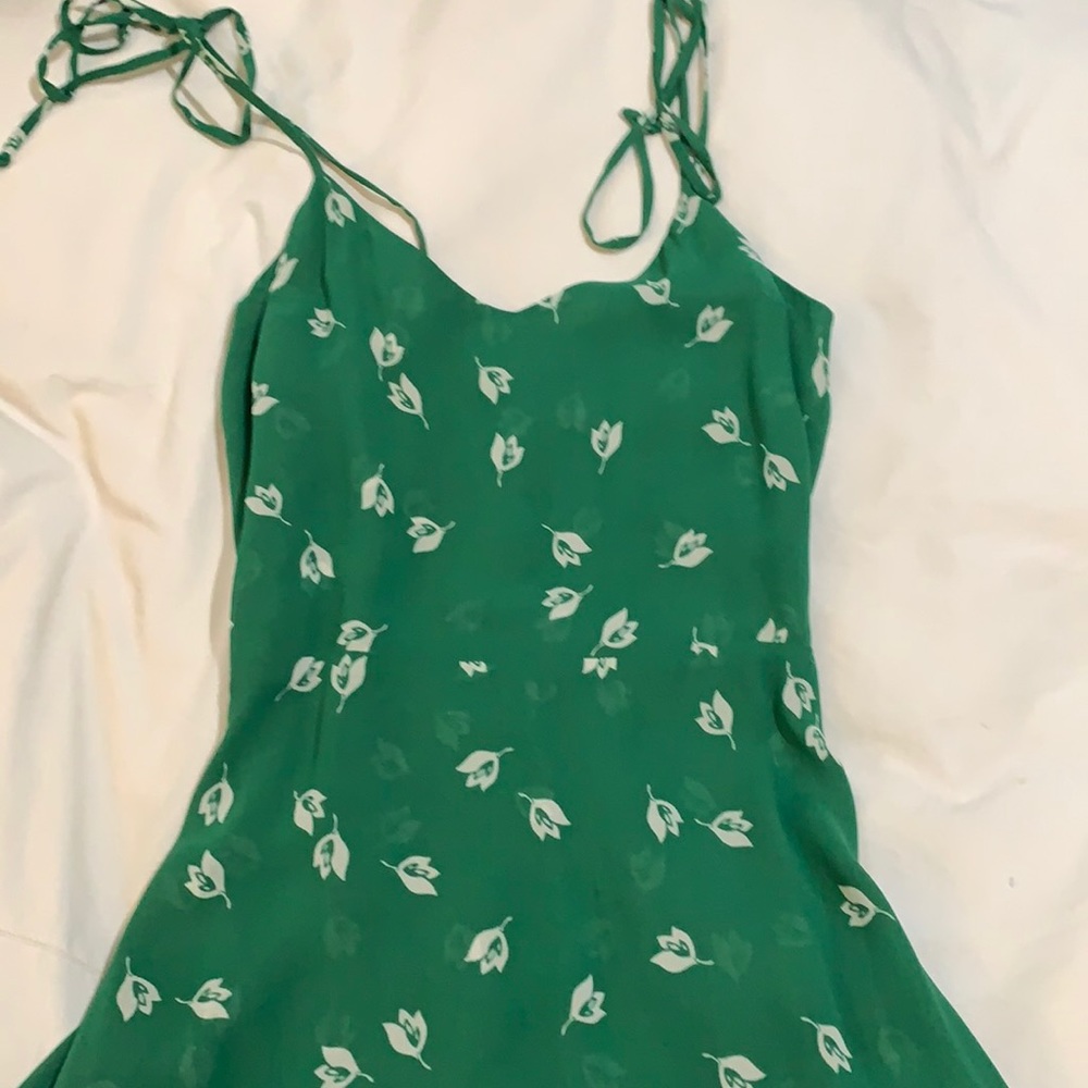 Reformation green dress 6